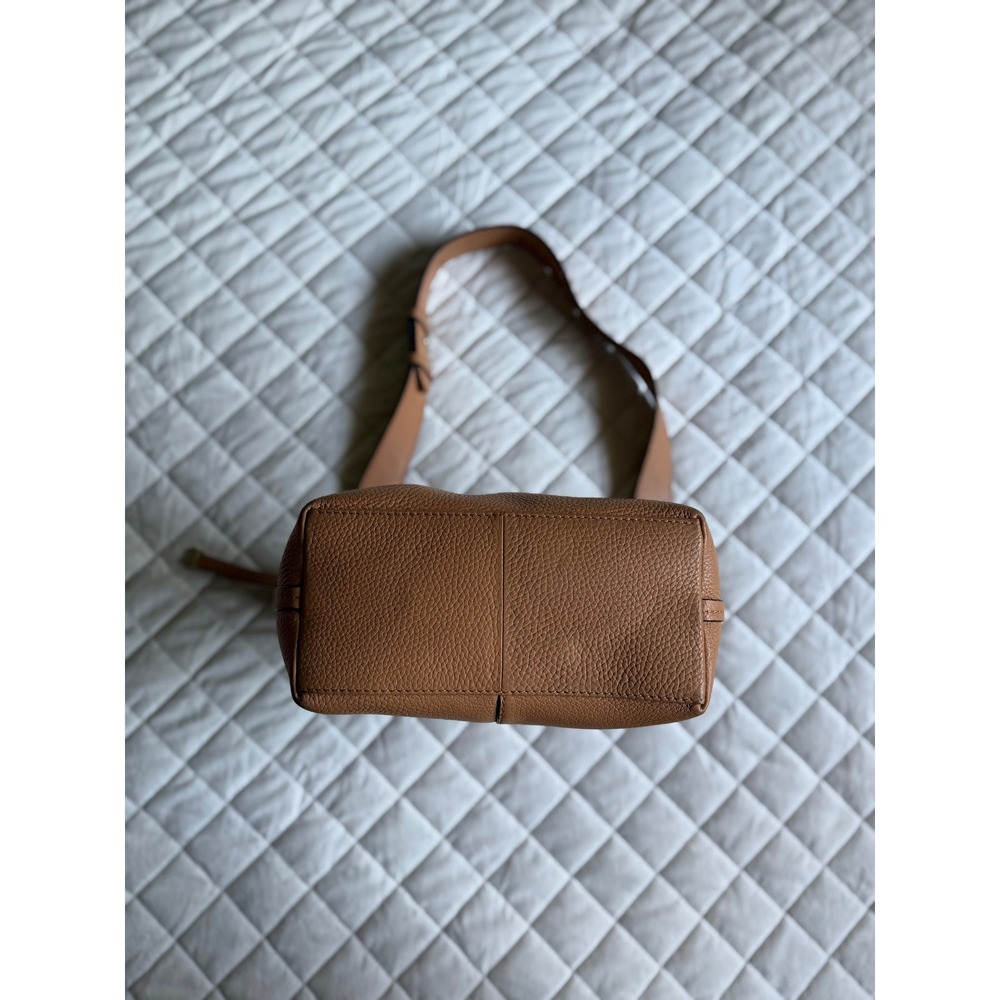 Y2K Radley London Shoulder Bag Tan Brown Leather Purse Designer Coquette Classic - Picture 9 of 10